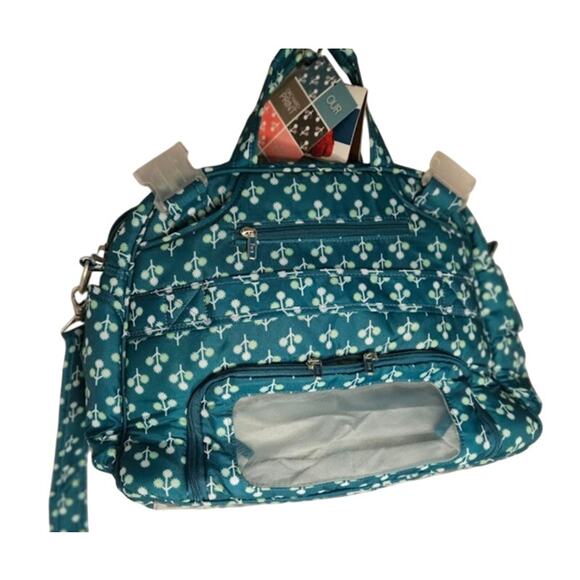 Lug Carry All Bag TukTuk New with Tags Aqua Teal Orchard Print Grad, Vaca, Baby - Picture 4 of 7